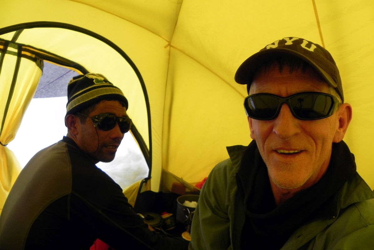 24 Climbing Sherpa Lal Singh Tamang And Jerome Ryan In Our Tent At Lhakpa Ri Camp I 6500m 